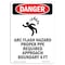 Signmission OSHA Danger Sign, Arc Flash Hazard Proper, 24in X 18in Rigid Plastic, 18" W, 24" L, Portrait OS-DS-P-1824-V-2548 - alternate 1